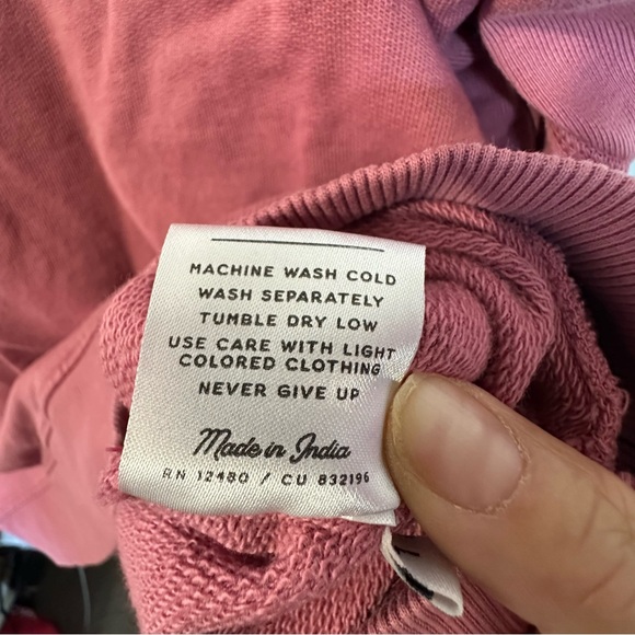 PACT Women's Dusty Rose Crew Neck Sweater - Organic Cotton - Picture 8 of 8